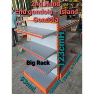 Big Rack 2nd Hand End Gondola + Island Gondola Rack Tengah +Rack Depan ,Kepala, Rack Mini Market, Fa