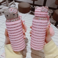 Girl Heart KT304 Creative Cat Head Cartoon New Style Gift Water Cup Rhinestone Thermos Cup Flash Dia