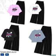 CLSTORE TEENAGE SUITS AGED 9-16 YEARS AND OVERSIZED CROP T-SHIRT CULOTTS what