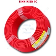 [3 Pieces]- Single Core Electrical Wire BV-0.75 0.75mm2 Red Linhkien IC