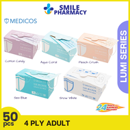 MEDICOS 4PLY ASTM 2 ULTRASOFT LUMI Sub Micron Surgical Face Mask (50's/BOX)