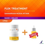 HN SKINCARE BPOM 2in1 SET SIANG + MALAM FLEK BPOM + GRATIS SERUM FLEK