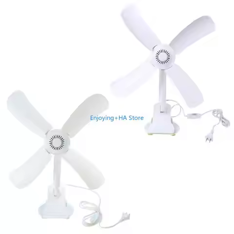 Y98B AC 220V 8W Silent Clip Fan US Plug with ON OFF Switch 200cm Cable Desk Fan