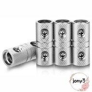 JONY Car Audio Connector, 0GA 4GA 8GA Brass Car Speaker Wire Terminal, Silver Wire Reducer