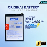 WIXEL Baterai BL-49GX BL49GX Infinix Smart 5 X657 X657B X657C Note 7 Lite X656 Note 7 X690 X690B Note 10 X693 Hot 11S X6812 X6812B Batre Double Power Batrai Battery Original Batre HP Handphone Ori Dual