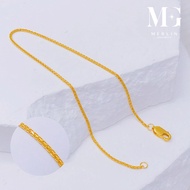 Merlin Goldsmith 22K 916 Gold Wheat Chain Bracelet (1GM+)