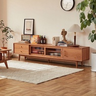 Nordic Style Cherry Wood Color TV Cabinet Solid Wood Pine Cabinet Living Room TV Cabinet Nordic Japa