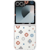 【預購】三星手機殼/Samsung Galaxy Z Flip6/經典花色/珊瑚紅藍