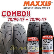 MAXXIS VICTRA S98 F1 COMBO TUBELESS TYRE TAYAR YEAR LATEST TAHUN LATEST 70/90-17 + 70/90-17