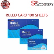UNI/DECAMX White Index Card / Ruled Card  3''x5'' / 4''x6'' / 5''x8'' (100 Sheets/Pack)