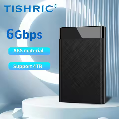TISHRIC External Hard Drive Enclosure HDD Case 2.5Inch Portable Hard Disk External Case USB C for Ga