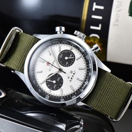♔ Seagull Pilot Multifunction Chronograph High Quality Top Leather Strap Quartz Men 39s Watch Vintag