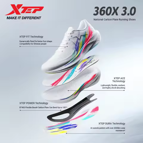 Xtep 360X 3.0 Breathable Shock-Absorbing Wear-Resistant Highly Quick-Drying For Female's Running Sne