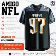 AMIGO NFL Sublimation Microfiber Jersey tshirt Design Amigo 97 baju jersi baju jersey Malaysia viral