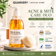 QUARXERY Acne & Mite Body Wash Cleansing Shower Gel Mite Removal & Acne Removal Niacinamide Whitenin