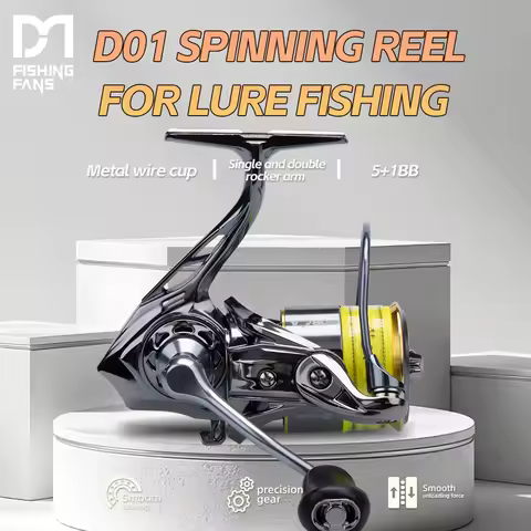 FISHINGFANS ORCA D01 Sea 6KG Max Drag 5+1BB Metal Spool Double Handle Saltwater Spinning Reel Fishin