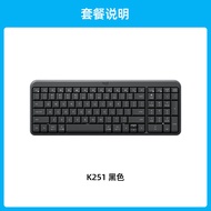 Logitech K251 คีย์บอร์ดไร้สาย Bluetooth สำหรับโน้ตบุ๊ก Apple iPad ชุดคีย์บอร์ดและเมาส์สำหรับผู้หญิงส