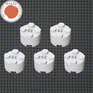 Combo of 5 tall round white 2x2 bricks