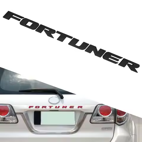 3D Chrome for toyota fortuner ABS Car Front Rear Body Sticker Cover Emblem Fortuner Letter Logo Car 