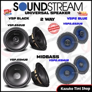 100% Original SOUNDSTREAM VSP Black Series 6.5 INCH Universal 2 Way / Midbass Kereta Speaker Car Audio