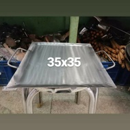 Square Plate Pan for Grill Bread Kebab Burger 35 x 35