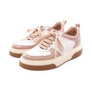 【二手，A級】 Salvatore Ferragamo Ferragamo Gancini 鱷魚紋白色皮革女士運動鞋