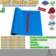 Blue Anti-Static Rubber ESD Mat, rubber sheet, rubber mat 2mmT x 1.2mW (200mm to 600mm VARIOUS LENGT