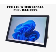 MICROSOFT SURFACE PRO7 10GEN WINDOWS 11 Tablet PC POS SYSTEM TERMINAL (Refurbished)