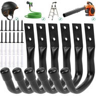 3 Sets Multi-Purpose J-Hook for Home & Garden - Industrial Strength Iron Wall Hooks with Screws, Spa