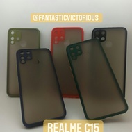Case Color Doff Matte Transparan Softcase Case Warna Realme C15