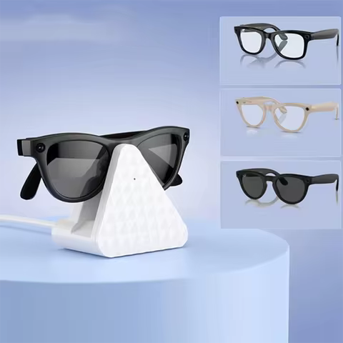 ABSQ-Smart Glasses Charging Dock for META Ray Ban Wayfarer/Headliner/Skyler AI Glasses USB Charging 