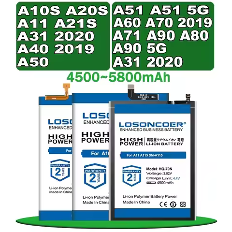 5800mAh For SAMSUNG Galaxy A10S A20S A11 A115 A21S A31 2020 A315 A40 A50 A505F A51 SM-A515 A60 A70 2