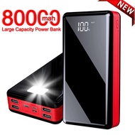 guarantee authentic80000mAh High Capacity Power Bank Mobile Phone Fast Charger Portable Travel Powerbank for Samsung X