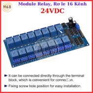 Relay module, Relay, 16 channels 24V with isolated Opto