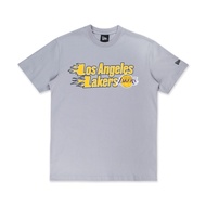 New Era เสื้อยืดแขนสั้นรุ่น Los Angeles Lakers NBA Flame Dolphin Gray Short Sleeve T-Shirt
