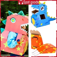 WIN 3D Cardboard Dinosaur Assembly Toy Set Interactive 3D Paper Dinosaur Case Set