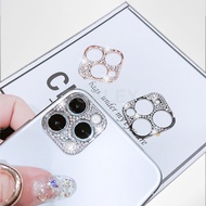 iPhone 3D Diamond Camera Lens Glass Full Coverage Protective Film/Glitter Crystal Camera Lens Protec