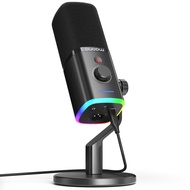 MAONO ไมโครโฟน PD100X USB โหมดคู่/XLR RGB พร้อมซอฟต์แวร์ Maonolink การตัดเสียงรบกวนสำหรับพีซีคอนเดนเ