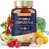 High-Potency B-Complex Vitamins + C D3 K2 – 60-Day Supply – Supports Nerves, Skin, Hair, Nails