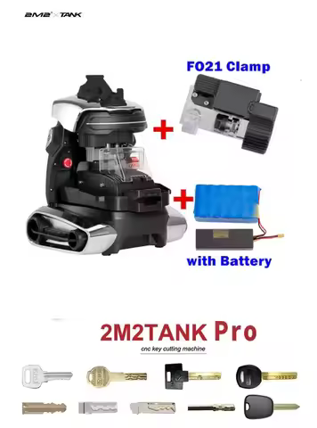 2M2 TANK 2 Pro TANK II Pro with Battery and for Ford Clamp FO21 and for Jaguar Tibbe Key CNC Key Cut