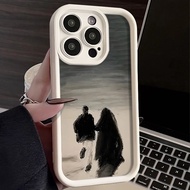 手机壳phone case艺术奔跑情侣适用苹果15promax手机保护壳创意iPhone14plus现代13新款2025.10.14