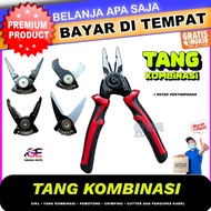 Kawachi TKM-05 Tang Kombinasi Multifungsi 5in1 Uk 7 Tang Pemotong Besi Tang Crimping Tang Capit Tang