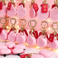 3D Style Red Peach Kueh Keychain Safe Auspicious Chaoshan Cultural Creative Pendant Bag Pendant Souv