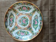 中國廣彩 描金花 雀 紋小碟2隻  5吋半