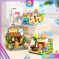 Jaki Block Capybara Vacation Holiday Series Hut Display Deco Decoration Building Brick GK001 / GK002