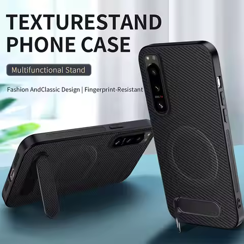 For Sony Xperia 10 VII Luxury Phone Holder Carbon Fiber Shockproof Case For Sony Xperia 1 VI 1 VIII 
