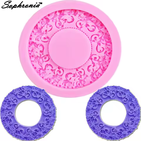M289 Retro Relief Flower Cake Border Silicone Molds Garland Fondant Cake Tool Cupcake Chocolate Baki