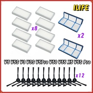 Primary Dust Filter Side Brush Hepa Filter For ILIFE V5 V5S V3 V3S V5Pro V50 V55 X5 V5S Pro Robot Va