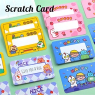 [Coisíní] Cartoon Scratch Card Creative DIY Lucky Scratch Couple Student Reward Card Homemade Handwr