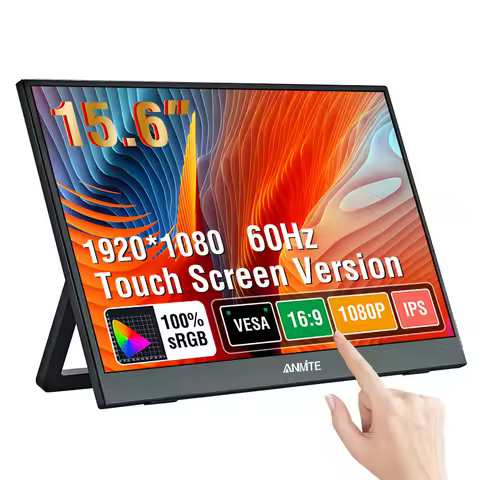 Anmite 15.6-Inch Portable Touch Monitor Non-touch optional 1080P HDR 16:9 For XBox PS4 / 5 Switch Ce